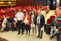 La vicerrectora de Investigación de la UCO, Maria Teresa  Roldán, junto a organizadores del XV Congreso en la inauguración 