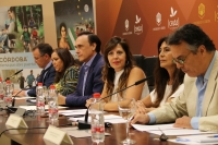 De izquierda a derecha, Eulalio Fernndez, Ana Mara Carrillo, Jos Carlos Gmez Villamandos, M del Mar Tllez, Pilar Cielos y Lenidas Cabrera, en la presengtacin del proyecto.   