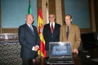 De izqda. a dcha., Diego Santiago,  Miguel Jacinto Mrquez y Antonio Rodero