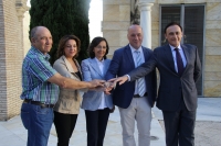 De izquierda a derecha, Antonio Osuna, Isabel Ambrosio, Rosa Aguilar, Antonio Ruiz y Jos Carlos Gmez Villamandos.