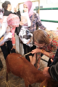 Evangelina Rodero  en un prueba al ejemplar 