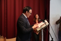 El rector durante la lectura