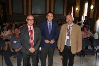 De izquierda a derecha, Victor Pavón, José Carlos Gómez Villamandos y Francisco Borge, en la inauguración de las jornadas 