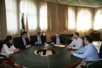 De izda. a dcha., ngeles Alonso, Rafael Agera, Jos Manuel Roldn, Juan Manuel Laborda, Alberto Membrillo y Antonio Molina