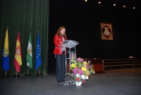 María Teresa, durante su discurso de agradecimiento