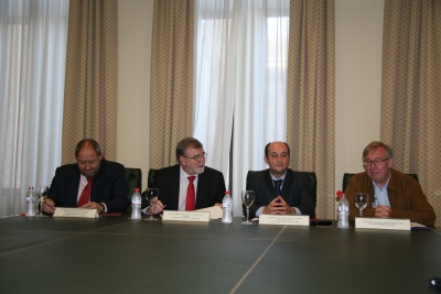 De izq a dcha, Manuel Torralbo, Jose Manuel Roldn,Santiago Moreno y Antonio Prez